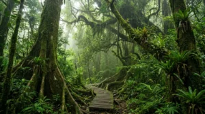 Amazon rainforest dense canopy for student trips to South America Brazil environmental education