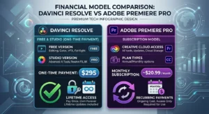 Comparison of DaVinci Resolve and Adobe Premiere Pro student pricing and subscription model