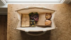 Individually packed picnic ingredients for student travel charcuterie board