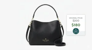 Realistic example showing Kate Spade student discount on a handbag