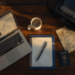 Travel Tips: Cozy student travel planning setup with essentials for stress-free trips.