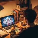 Student watching Crunchyroll anime on laptop with budget streaming tips for 2026