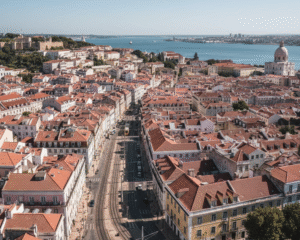 Travel tips for Lisbon Portugal showing city layout, transport, and budget areas
