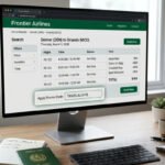 Frontier student discount flight booking screen showing fare comparison and promo code field